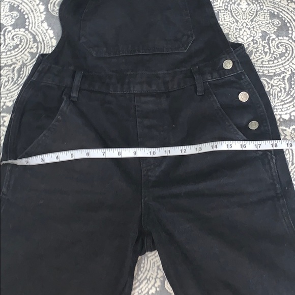 Topshop Black Denim Overalls - Picture 6 of 8